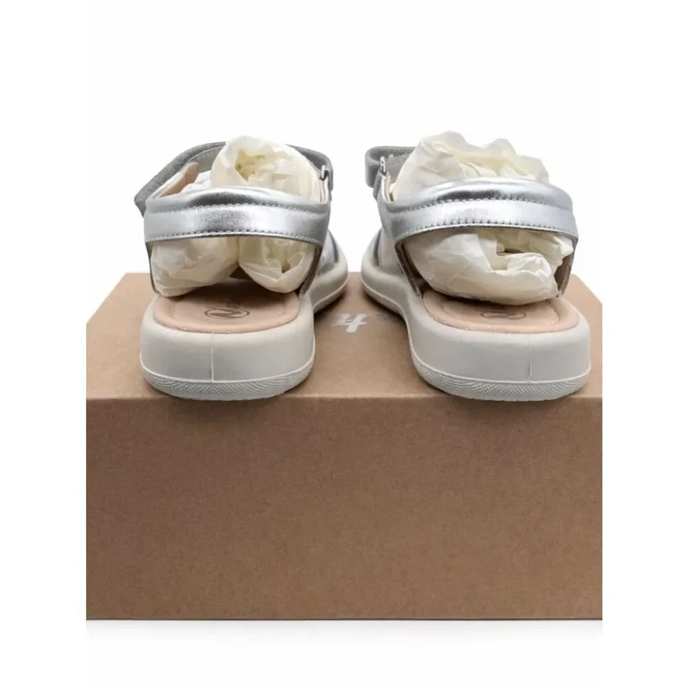 Girls Leather Sandal EU 32 Adjustable Strap Summer Vacation Casual Shoe Naturino